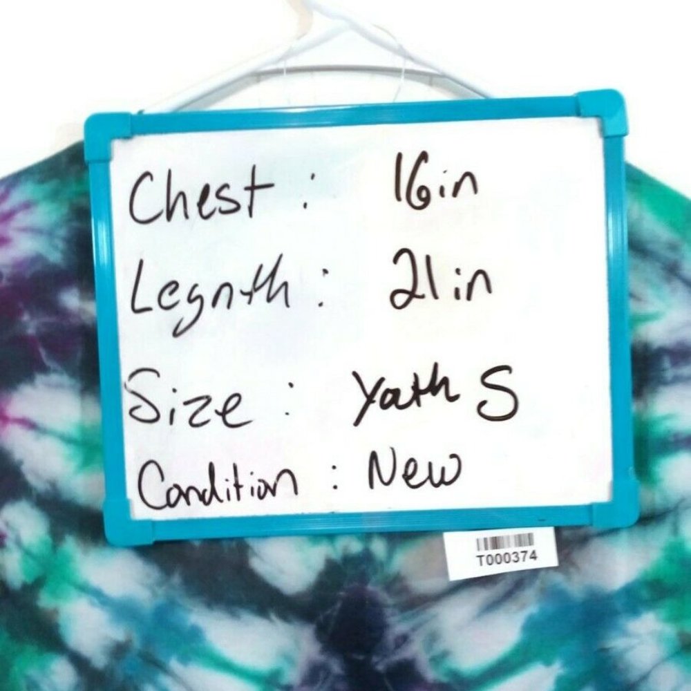 Hand Dyed Tie Dye Tee Cotton Jersey  Shirt Kids S - Picture 3 of 3